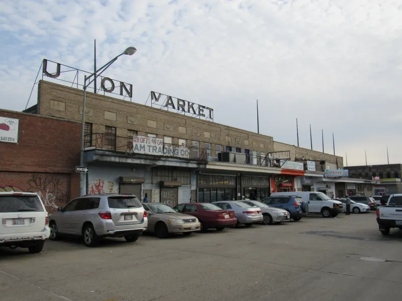 The Union Market food hall in NoMa, its stalls and communal tables, Washington, D.C.