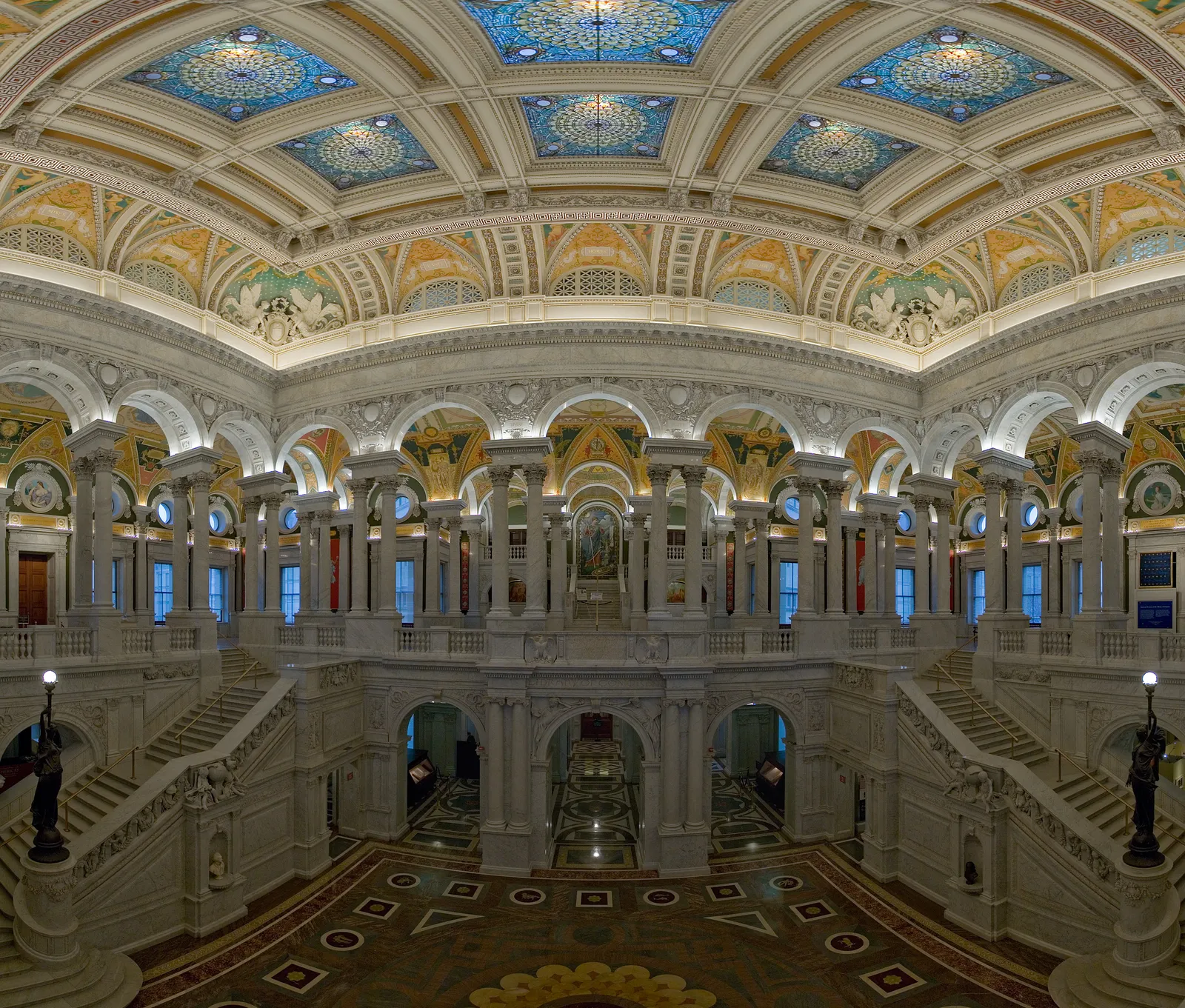 The ornate Great Hall of the Library of Congress